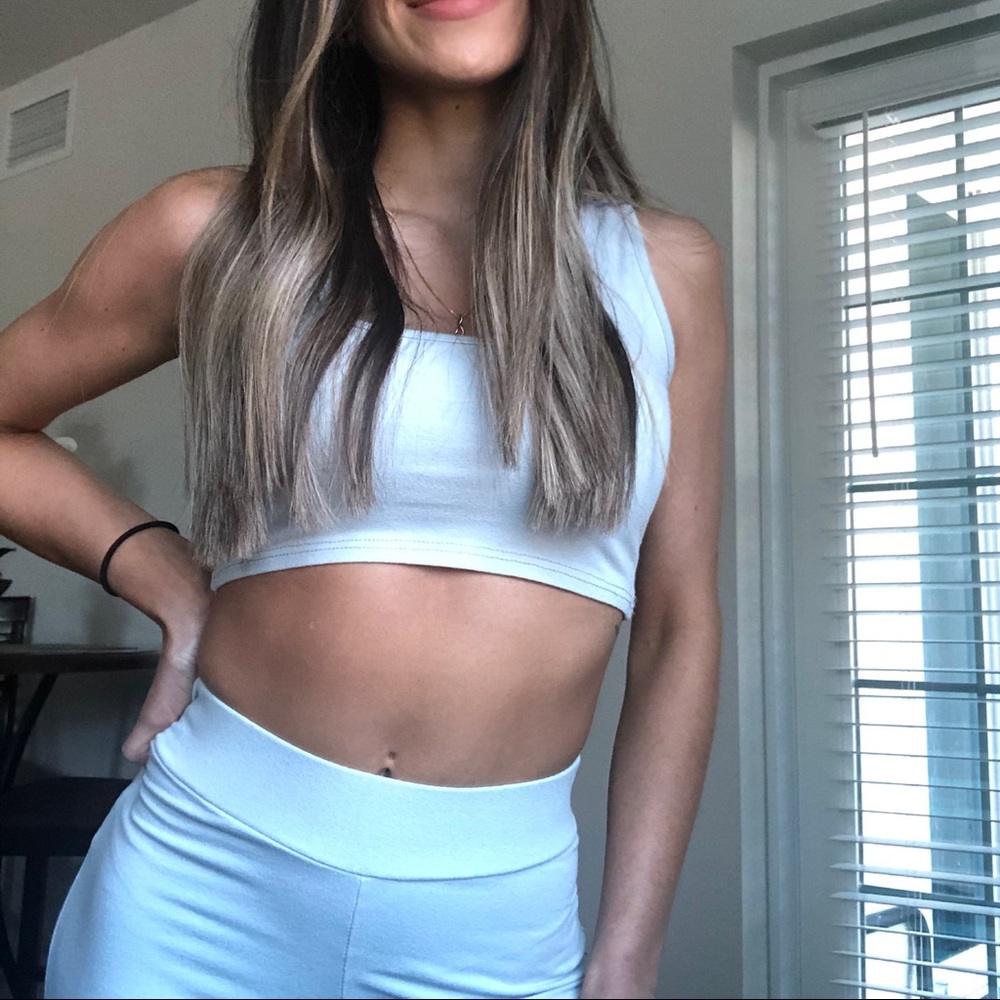 MISSGUIDED two piece crop legging + crop top